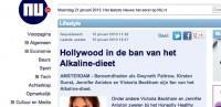 Hollywood in de ban van het Alkaline dieet